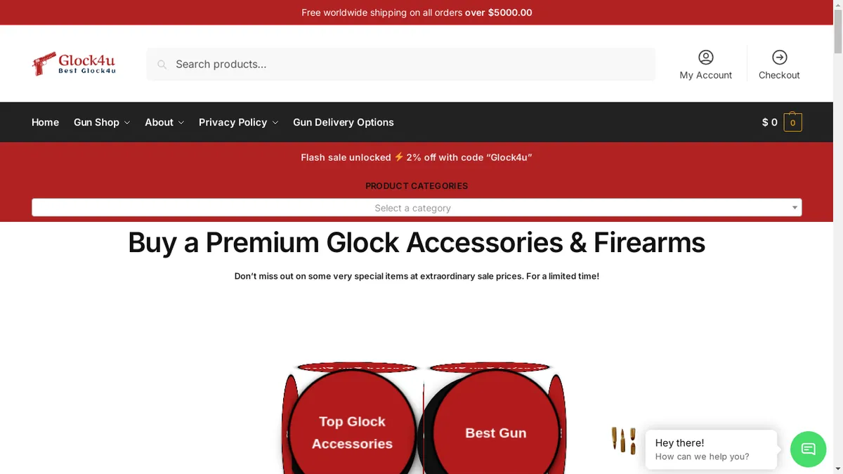 This is a screenshot of Glock4u.com Glock4u.com Screenshot