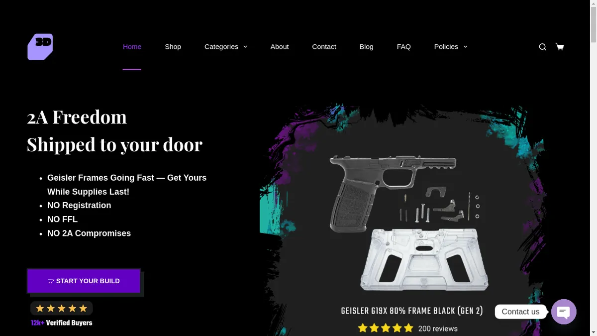 This is a screenshot of Huskyarmory.org Huskyarmory.org Screenshot