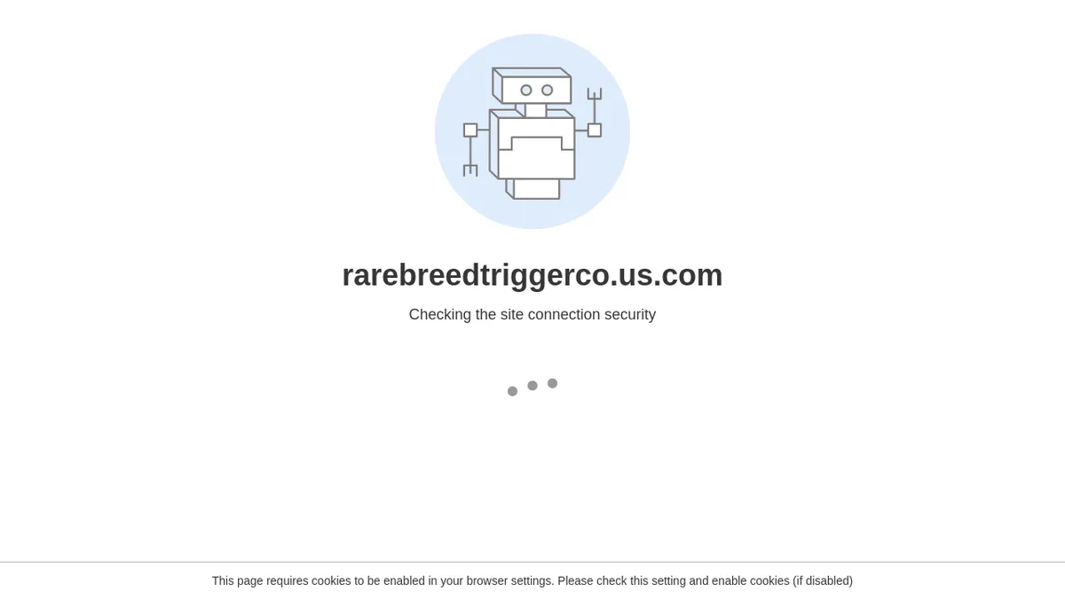 This is a screenshot of Rarebreedtriggerco.us.com Rarebreedtriggerco.us.com Screenshot