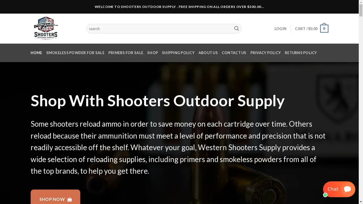 Shootersoutdoorsupply.com Screenshot
