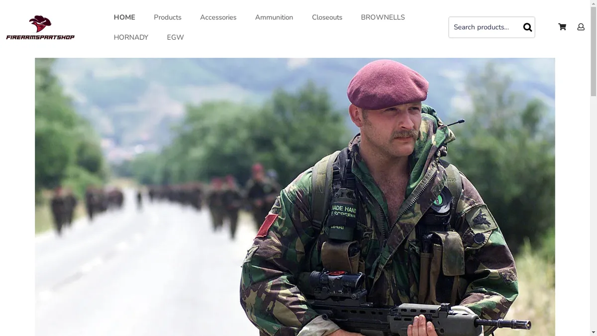 Firearmspartshop.com Screenshot