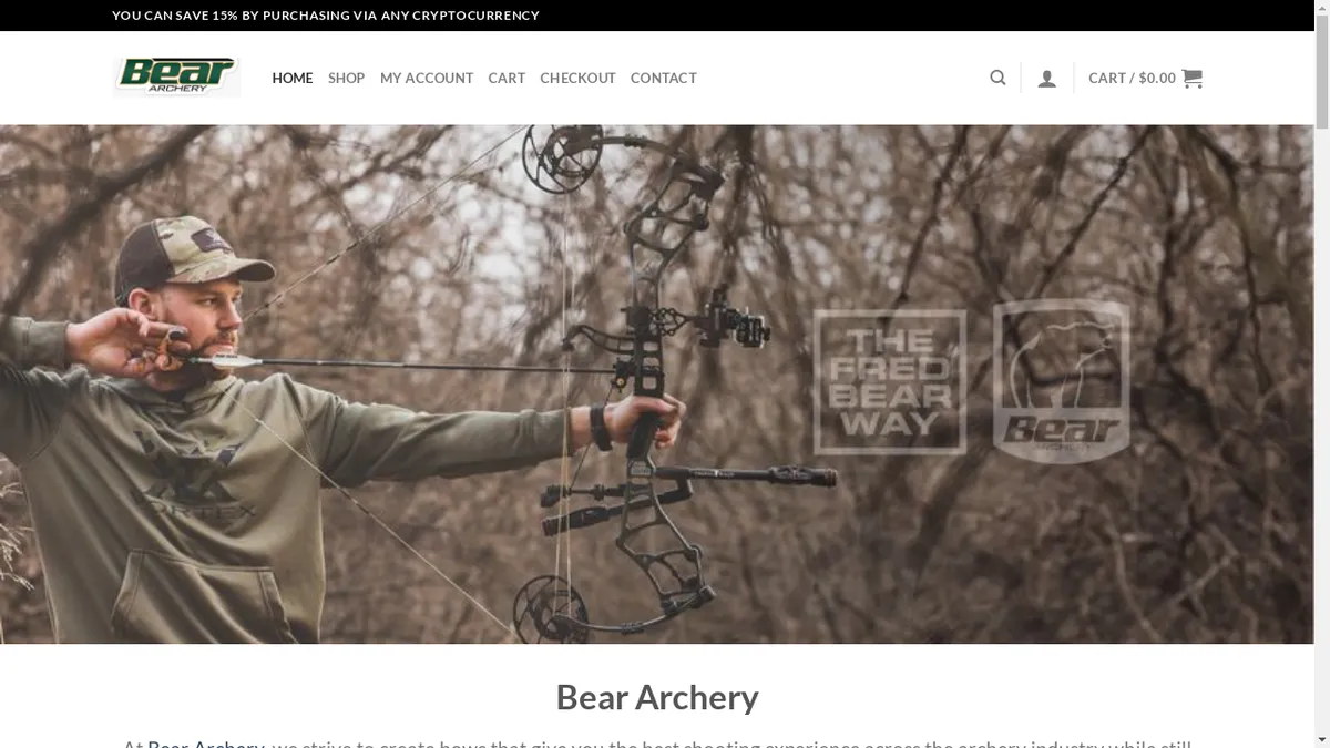 This is a screenshot of Beararcherystoreusa.com Beararcherystoreusa.com Screenshot