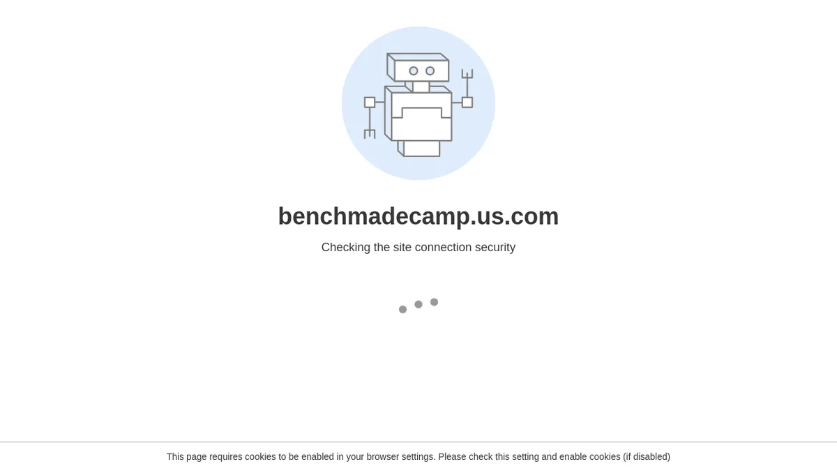 This is a screenshot of Benchmadecamp.us.com Benchmadecamp.us.com Screenshot