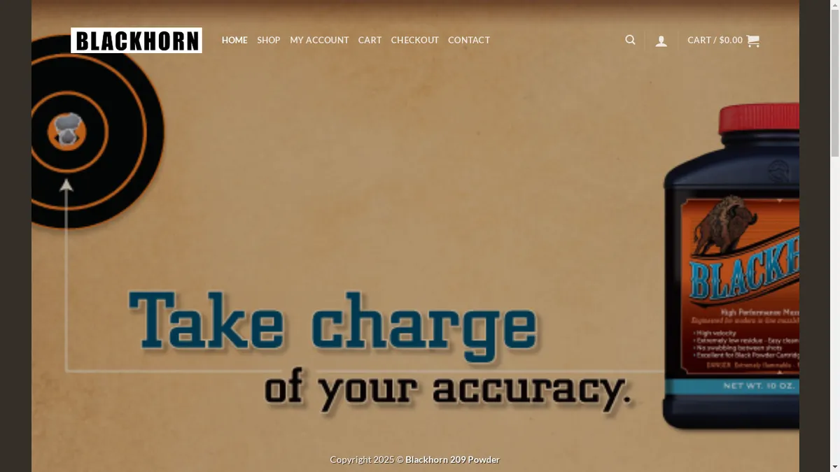 Blackhorn209blackpowder.com Screenshot