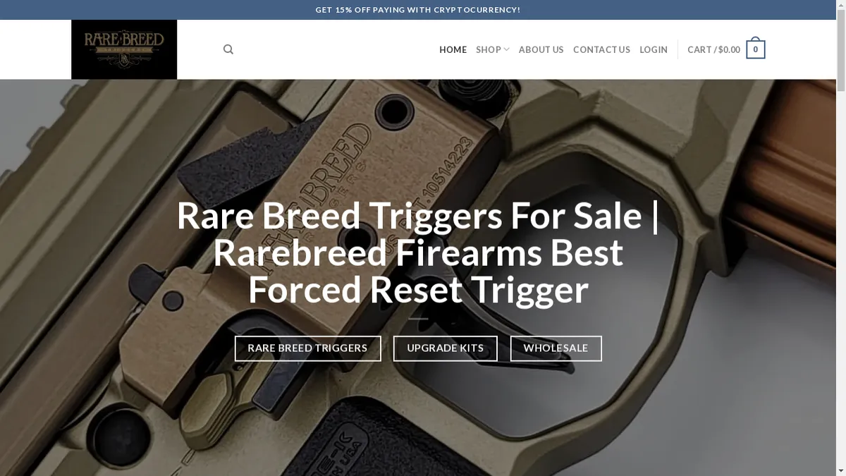 This is a screenshot of Rarebreedtriggersinc.com Rarebreedtriggersinc.com Screenshot