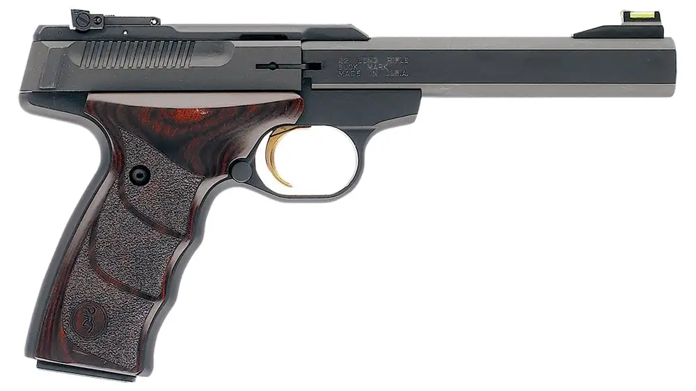 Browning Buck Mark Plus Rosewood UDX 22 LR Pistol 10 Round Blowback CA Compliant, Blue - 051429490
