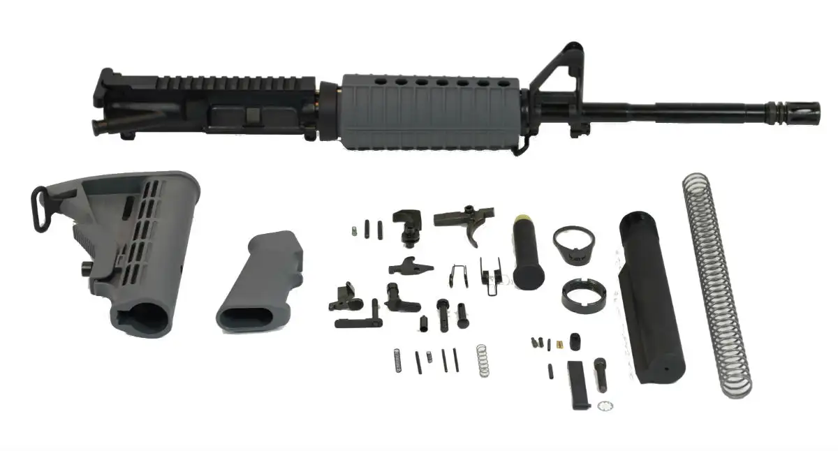 PSA 16" 5.56 NATO 1/7 M4 Nitride  Classic Gray Freedom Rifle Kit - 516444565