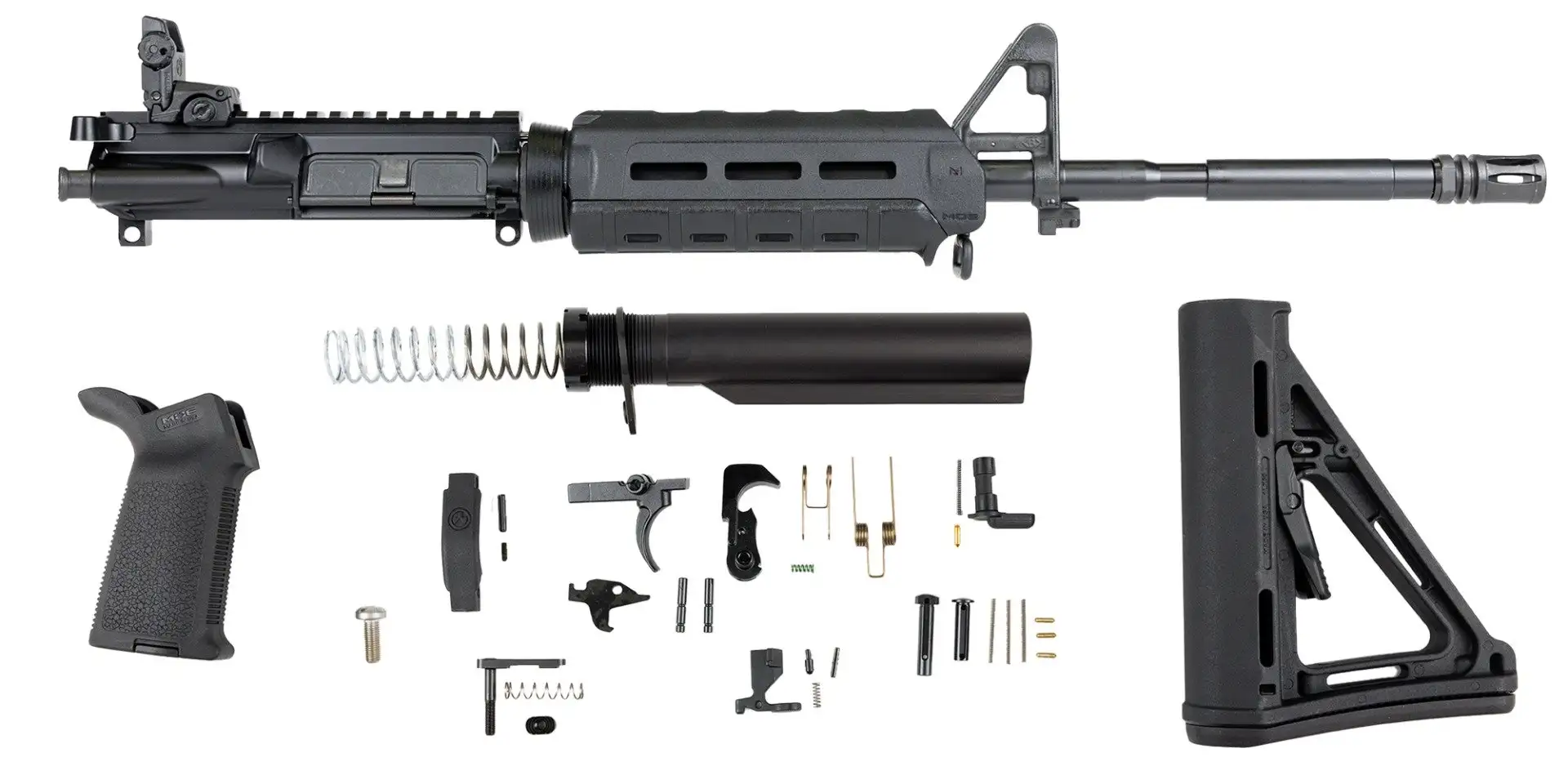 PSA 16" M4 Nitride 5.56 NATO 1:7 MOE Freedom Rifle Kit w/ MBUS Rear Sight - 516444708