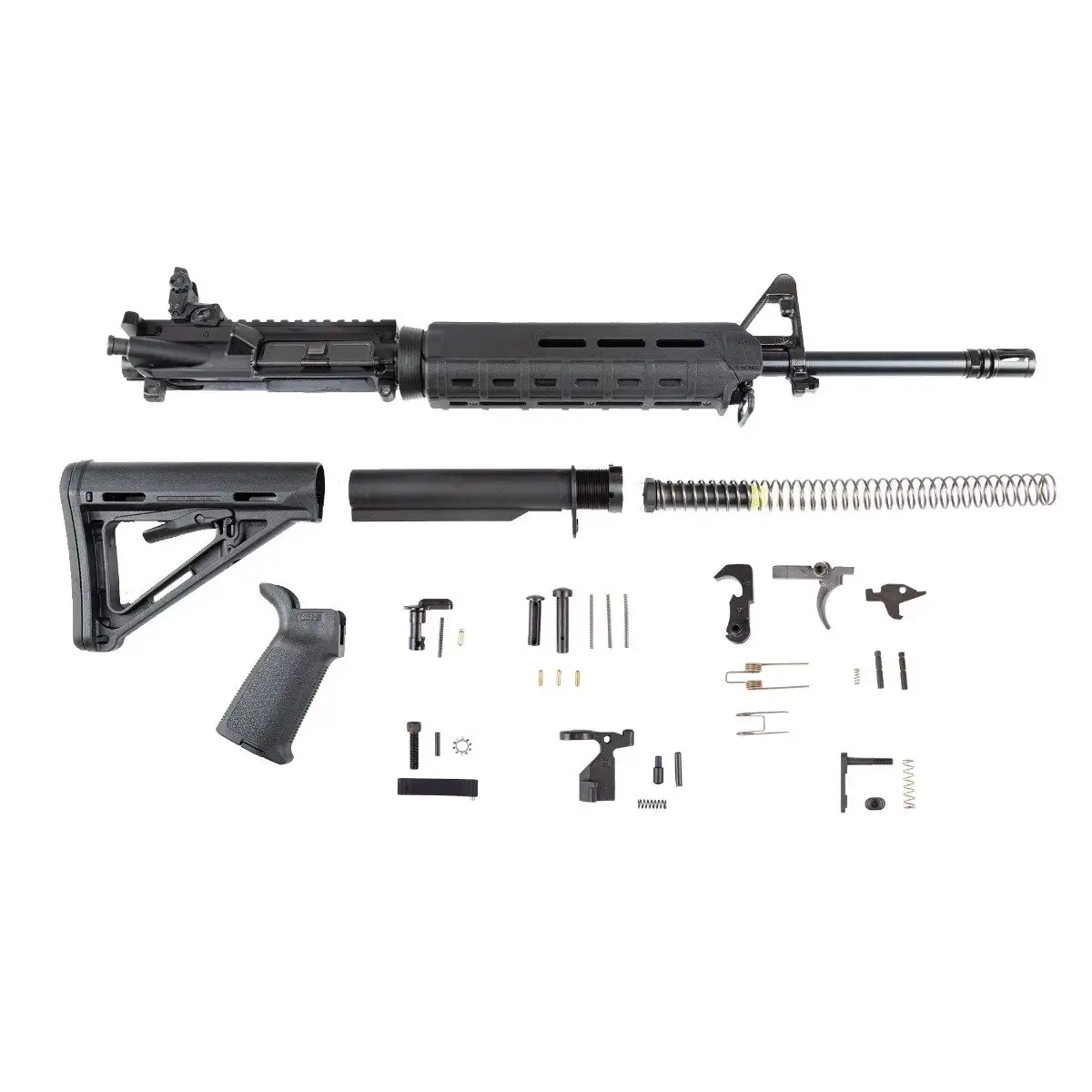 PSA 16" Midlength 5.56 NATO 1/7 Nitride MOE EPT Rifle Kit & Rear MBUS - 516444983