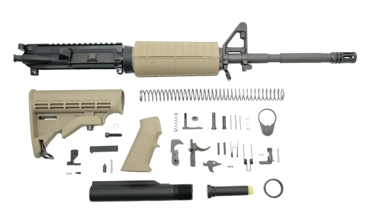 PSA 16" 5.56 NATO M4 Carbine Classic Rifle Kit, Flat Dark Earth - 516446389