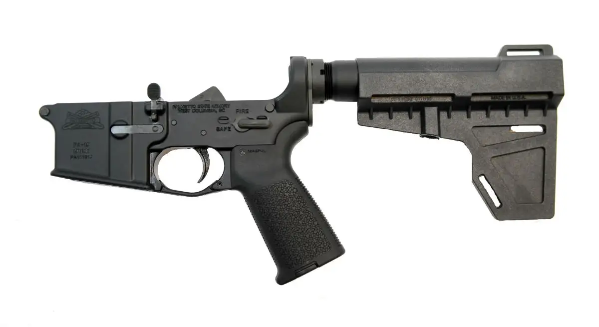 PSA AR-15 Complete MOE Shockwave Pistol Lower - No Magazine - Black - 516446625