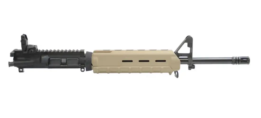 PSA 16" Mid-Length 5.56 NATO 1/7 Phosphate MOE Upper With BCG, CH, & Rear MBUS - Flat Dark Earth