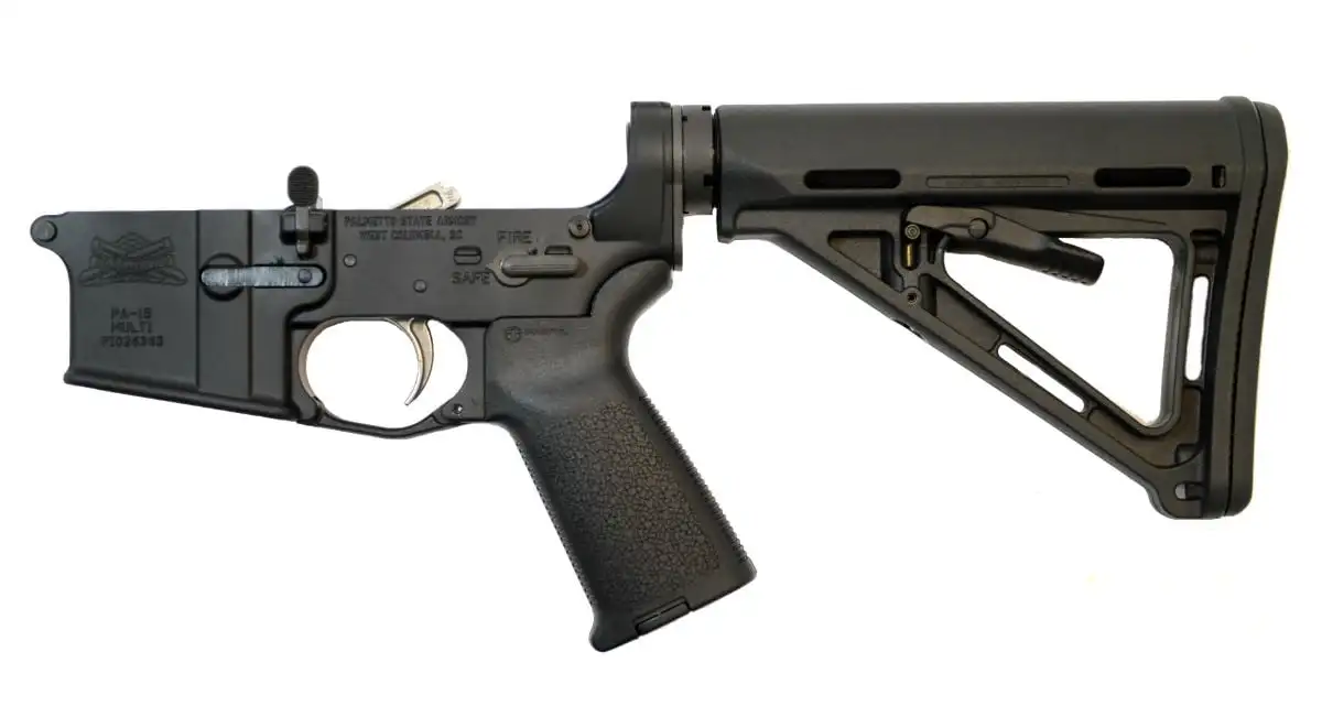 PSA AR-15 MOE Lower Receiver with Two-Stage Nickel Boron Trigger, Black - No Magazine