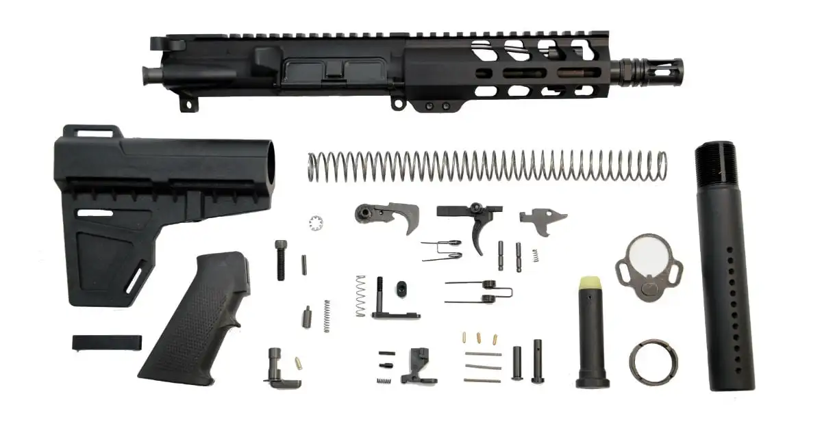 PSA 7" Nitride 5.56 1/7 6" Lightweight M-Lok Classic Shockwave Pistol Kit - 5165448870