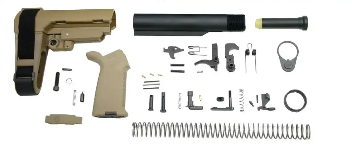 PSA AR-15 MOE SBA3 Lower Build Kit - Flat Dark Earth