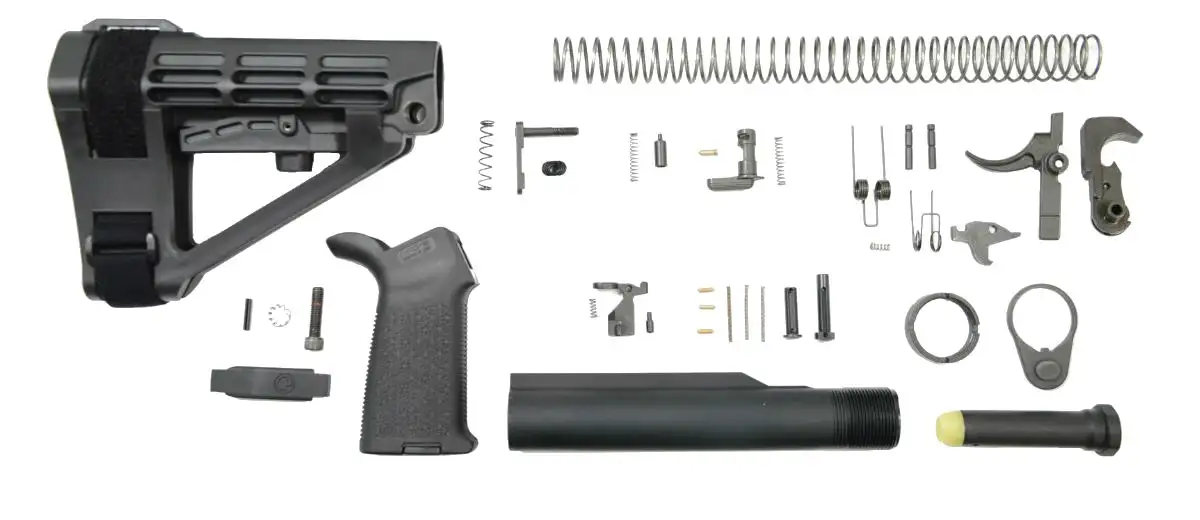 PSA SBA4 MOE Pistol Lower Build Kit, Black