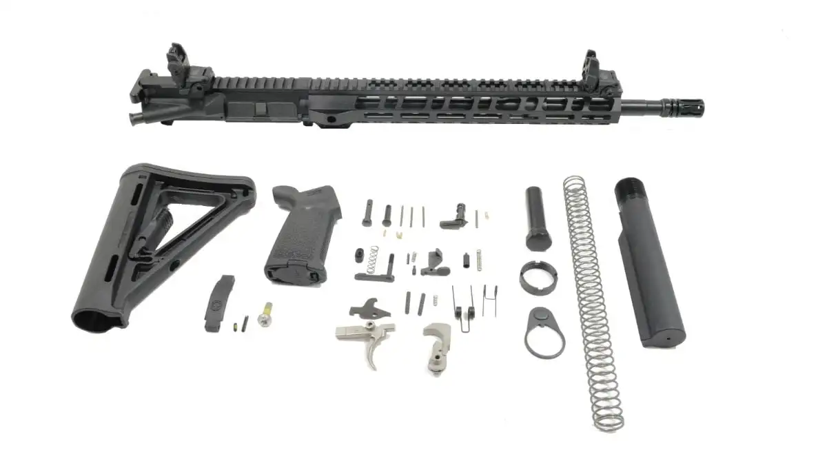 PSA Gen2 16" 5.56 NATO 1:7 Mid-Length Nitride 13.5" Lightweight M-Lok MOE EPT Rifle Kit w/ MBUS Sight Set
