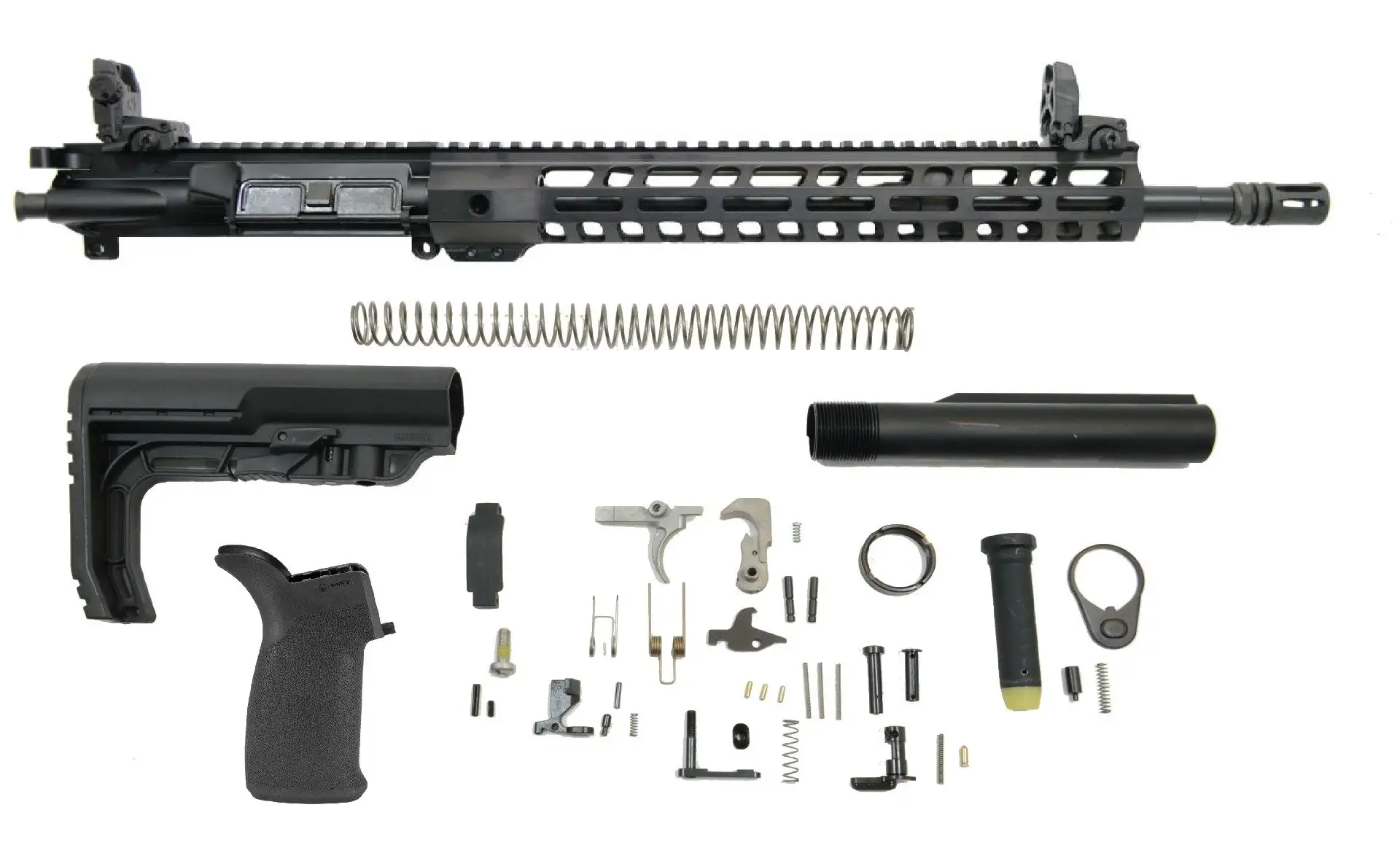 PSA 16" Carbine-Length M4 5.56 NATO 1/7 Nitride 13.5" Lightweight M-Lok MFT Minimalist EPT Rifle Kit With MBUS Sight Set
