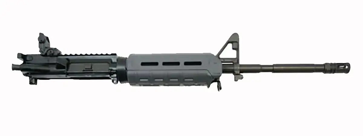 PSA 16" M4 5.56 NATO 1/7 Phosphate MOE Upper With BCG, CH, & Rear MBUS - Gray