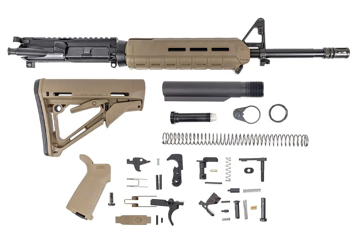 PSA 16" Midlength 5.56 NATO 1:7 Nitride MOE CTR FDE Rifle Kit