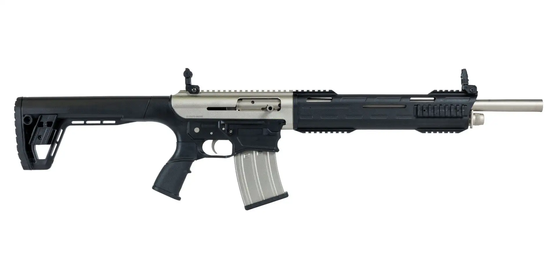 Tokarev TAR 12MP 12 Gauge Shotgun 18.5" Semi-Auto, Black & Silver - TAR 12MP