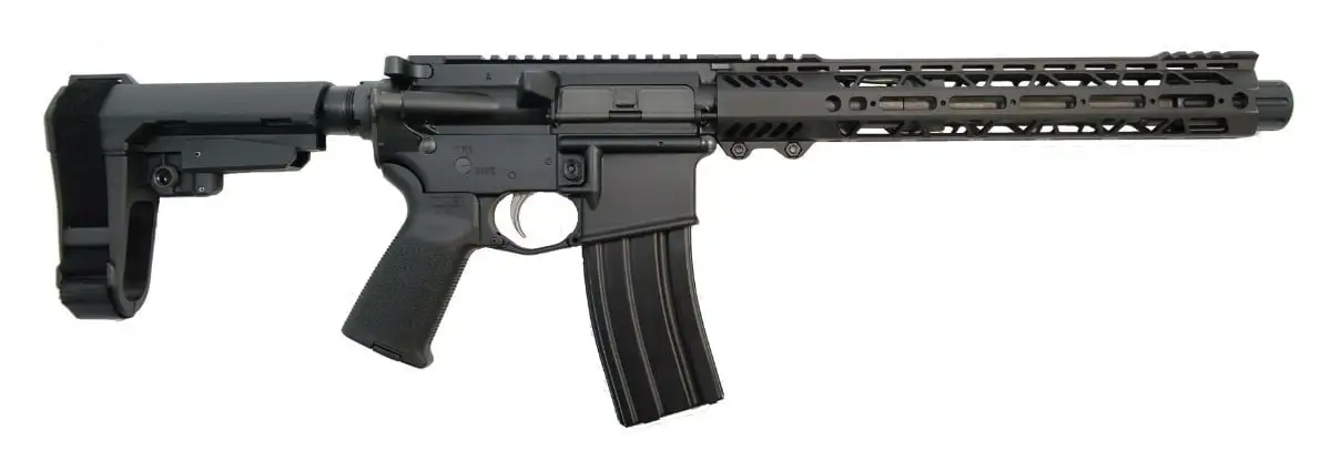 PSA AR-15 Pistol 10.5" 300 Blackout 1:8 Nitride 12" Slant M-LOK MOE EPT SBA3