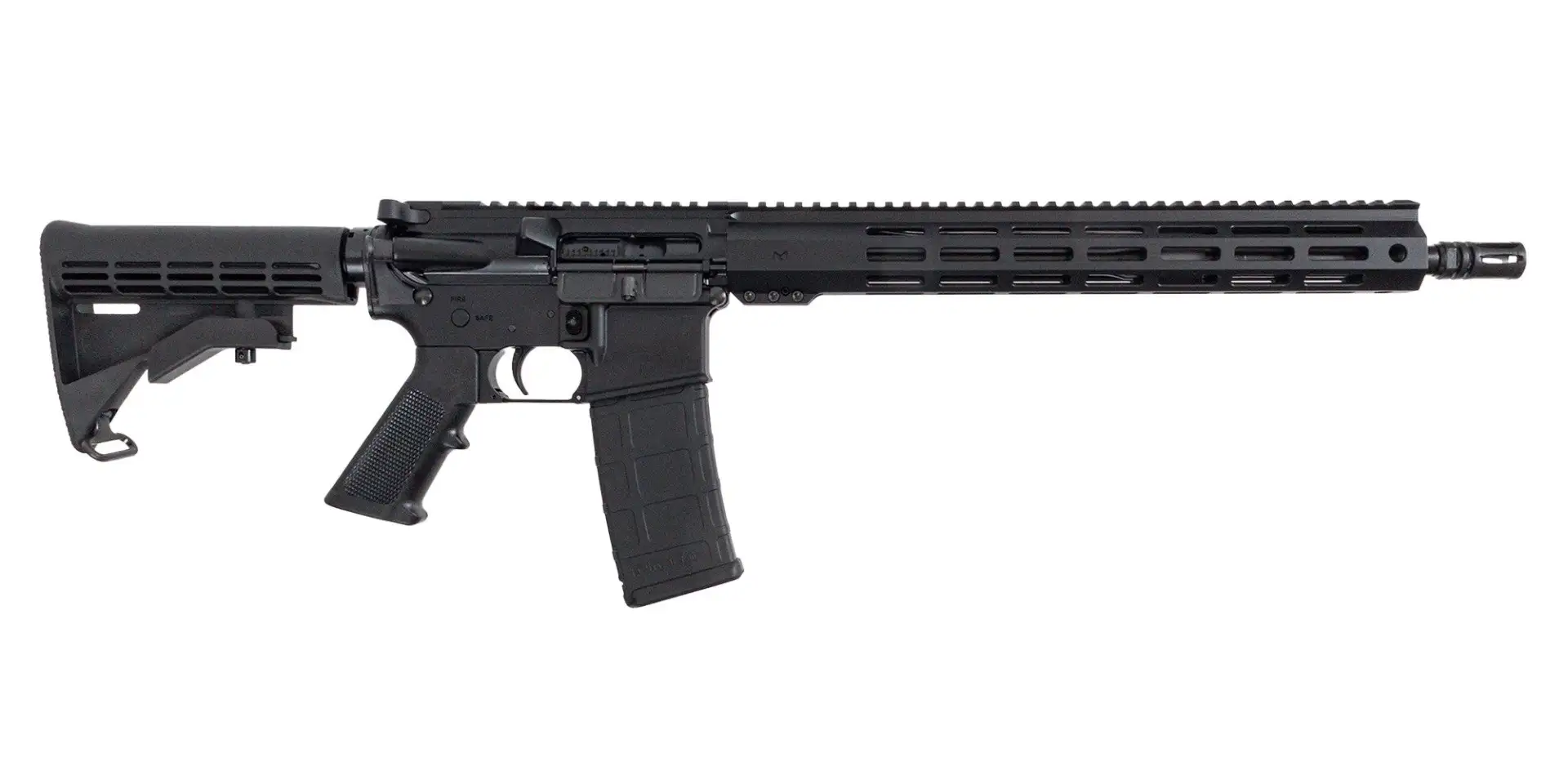 PSA 16" Mid-Length 5.56 NATO 1/7 Nitride 15" Lightweight Hex M-Lok Classic Rifle