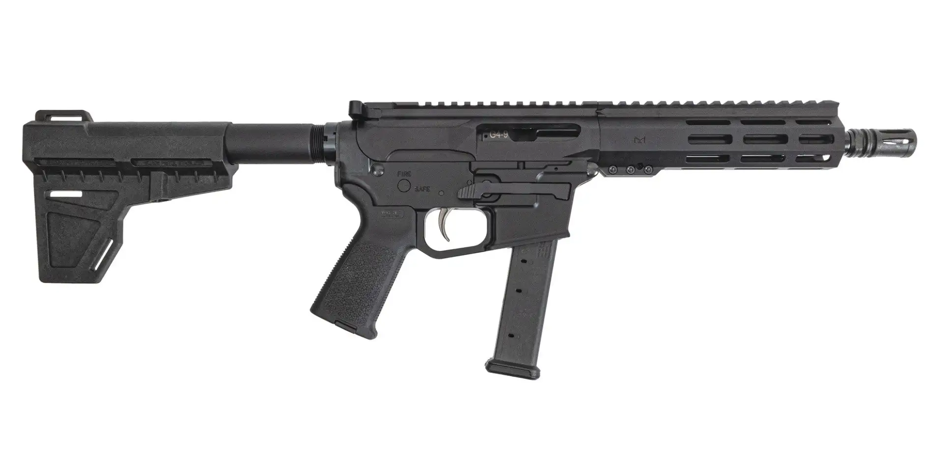 PSA Gen4 8" 9mm 1/10 GX 7" Lightweight Hex M-Lok MOE EPT Shockwave Pistol
