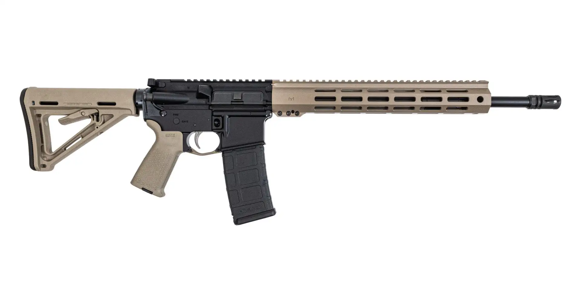 PSA 16" Mid-Length 5.56 NATO 1/7 Nitride 13" Lightweight Hex M-Lok MOE EPT Stealth Rifle, FDE