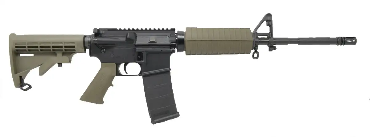 PSA PA-15 16" M4 Phosphate 5.56 NATO 1/7 Classic Rifle, Olive Drab Green