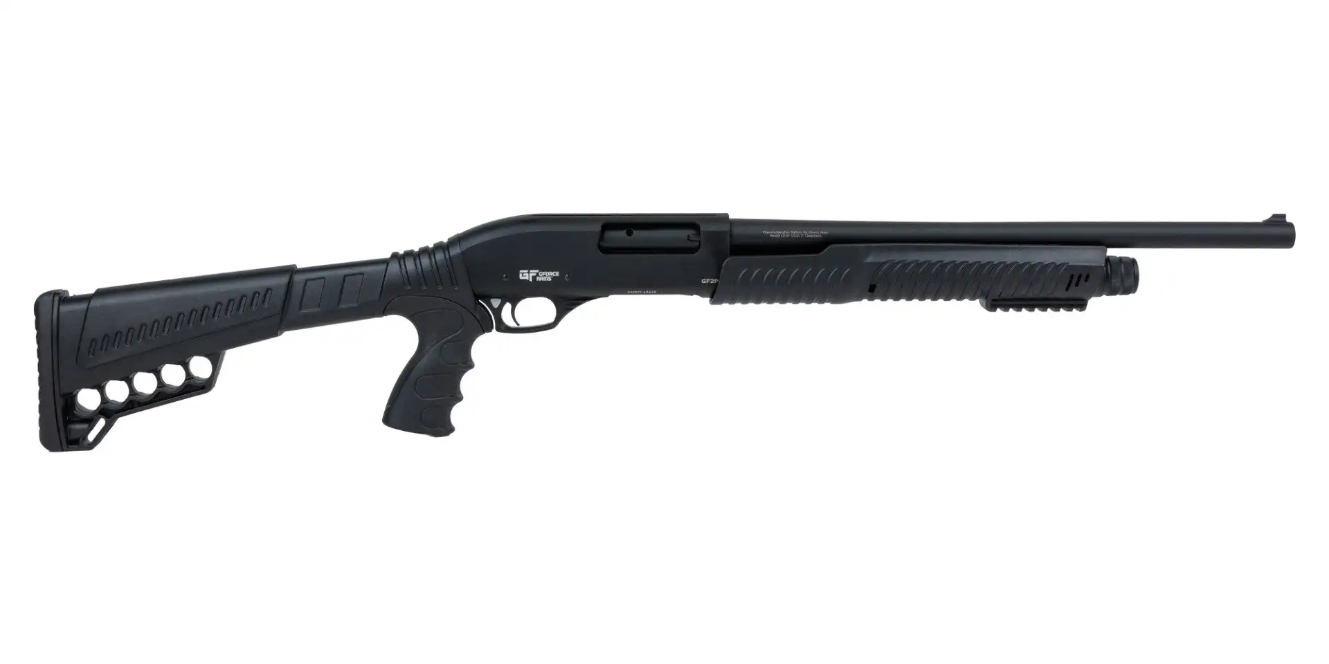G-Force GF2P 12 Gauge 20" 4rd Pump-Action Shotgun, Black - GF2P1220