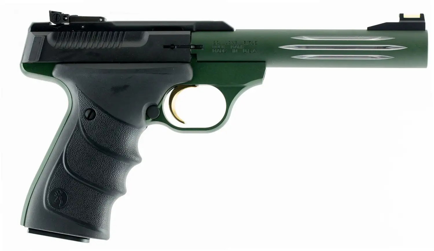 Browning Buck Mark Lite Green URX CA Compliant 22 LR 10 Round Blowback Pistol - 051459490