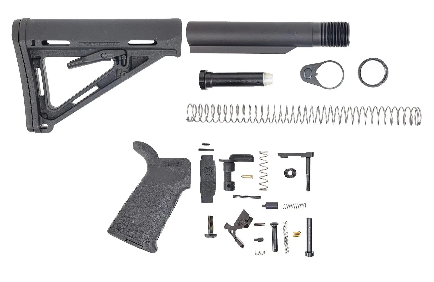 PSA AR15 MOE Lower Build Kit without Fire Control Group, Black
