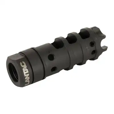 LanTac Dragon 1/2x28 Hardened Steel 9mm Muzzle Brake, Nitride Black - DGN9MMD