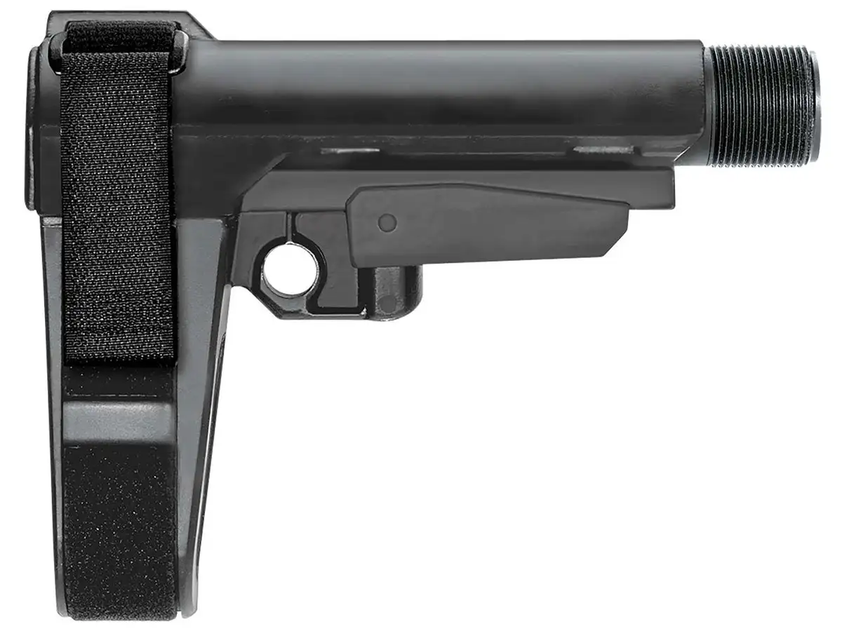SB Tactical SBA3 5 Position Adjustable Arm Brace Buffer Tube Not Included, Black - SBA3X-01-SB