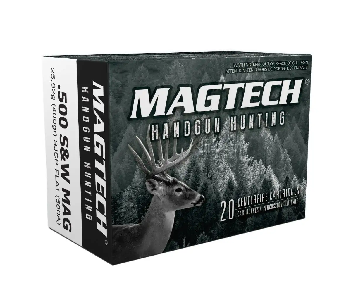 Lever-action-rifles.com 4 Magtech 500 S&W Magnum 400gr SJSP FP Ammunition 20rds - 500A