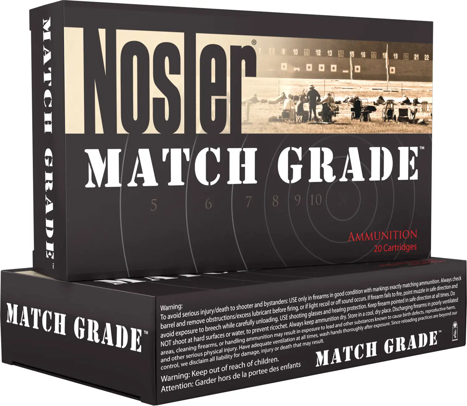 Nosler Match Grade 33 Nosler 300 grain Custom Competition Rifle Ammo, 20/Box - 60031