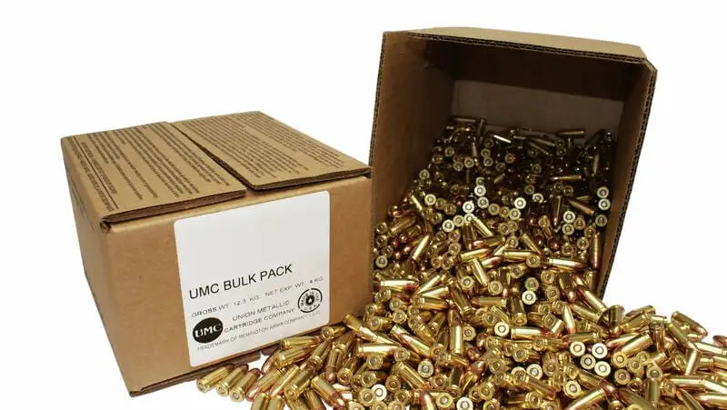 Remington UMC 9mm 115gr FMJ Pistol Ammo, 500rds - 23659