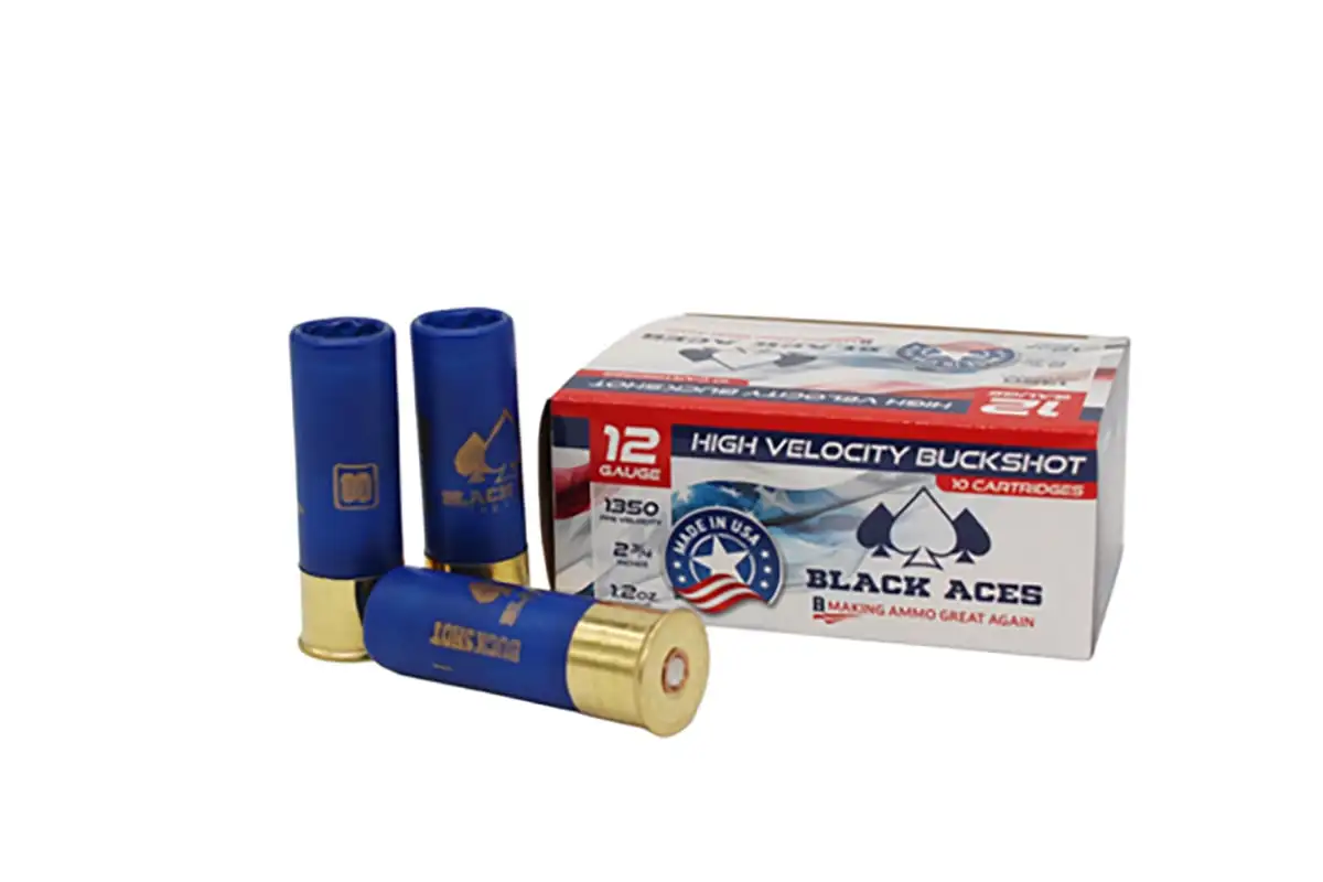 Black Aces Tactical Premium 2.75" 00 Buckshot 12 Gauge Ammunition, 200 Rounds USA Made - BATUSABUCK