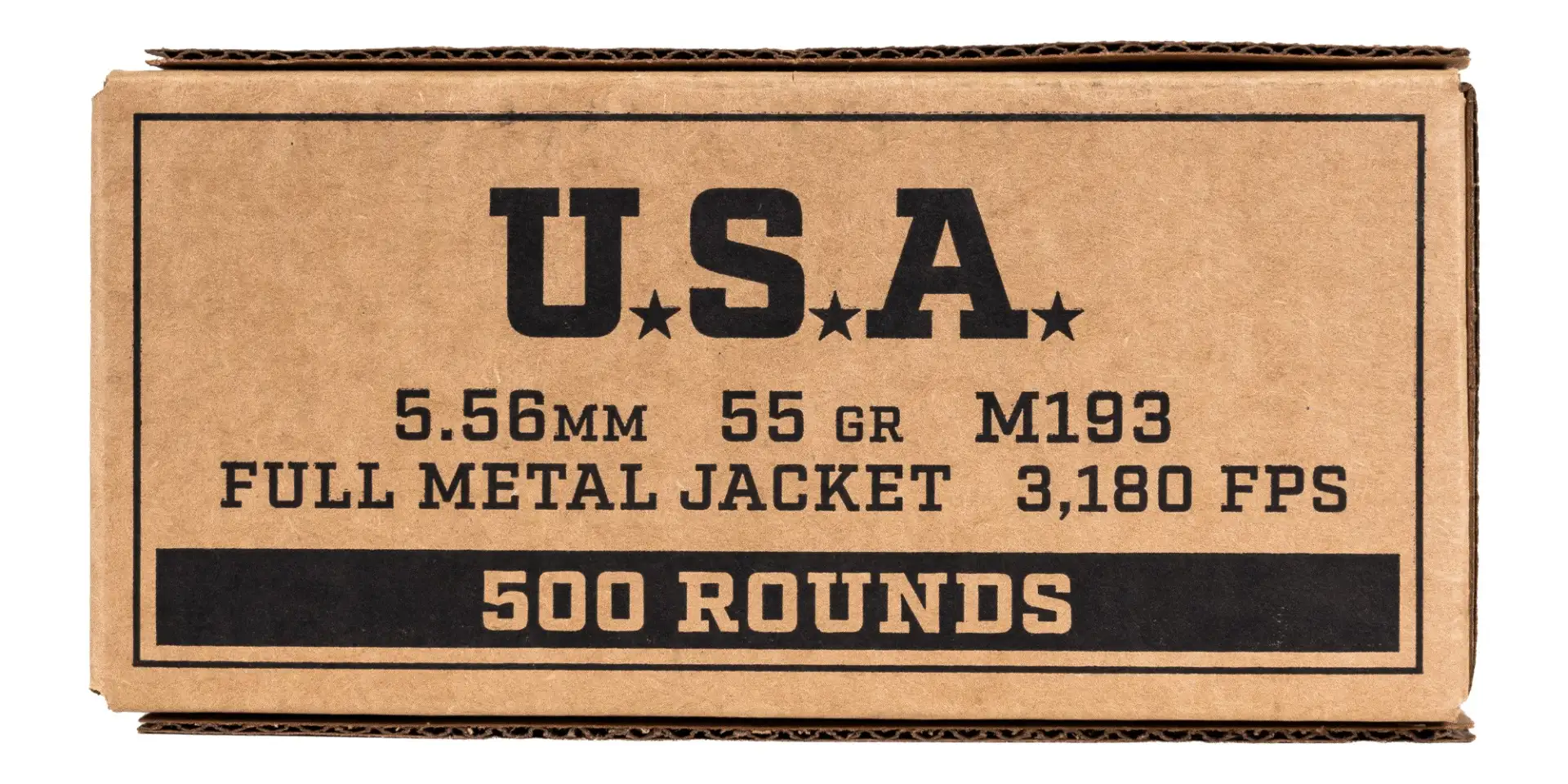 Winchester Ammo 5.56mm M193 55gr FMJ 500rd - SGM193500