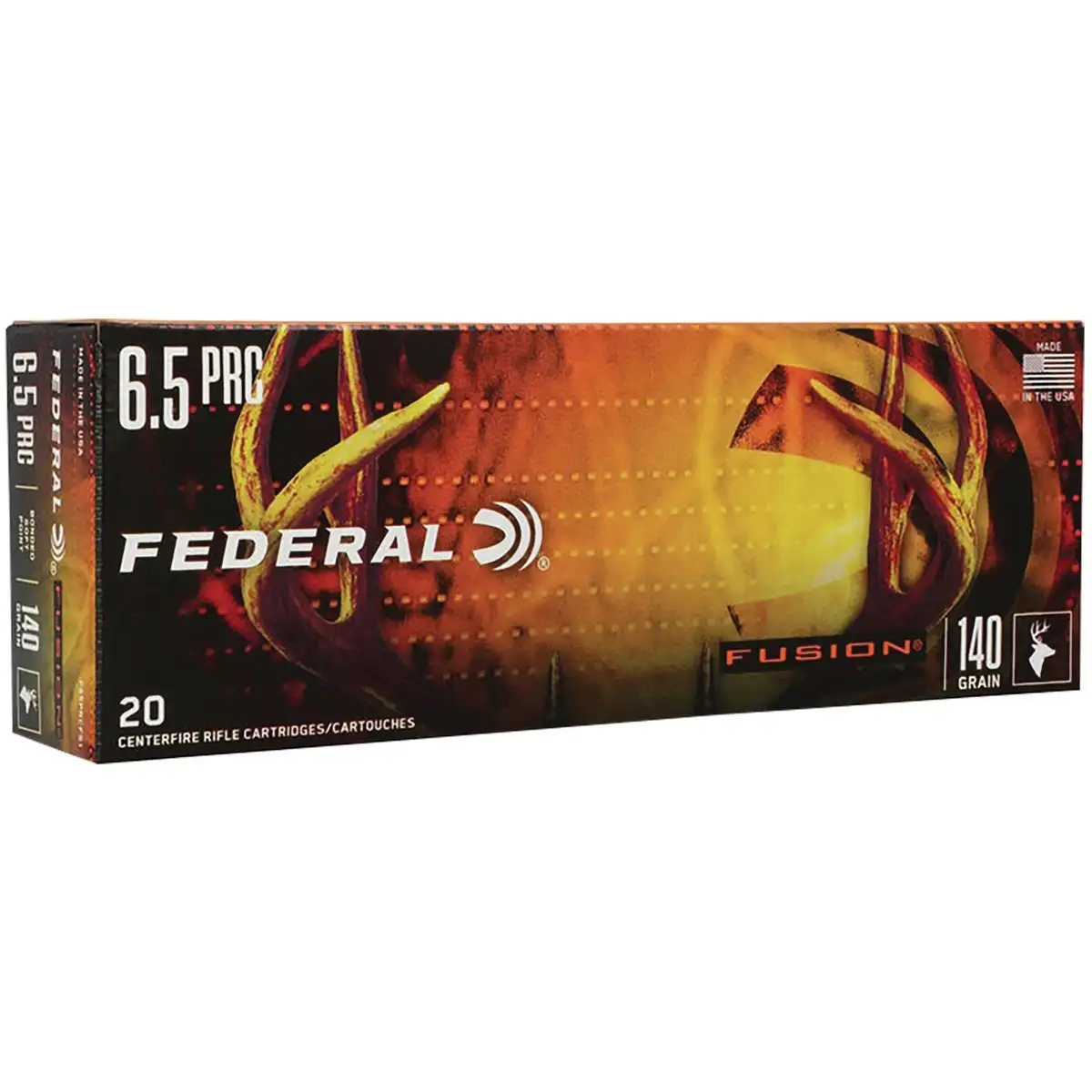 9mmammorounds.com 4 Federal Fusion Tipped 6.5 PRC 140 gr Bonded SP 20rds Rifle Ammo for Precision Hunting - F65PRCTFS1