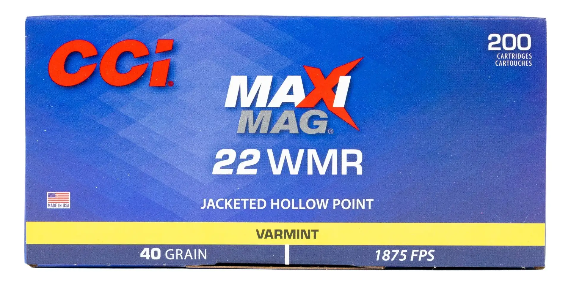 Bularmoryfirearms.com 4 CCI .22 WMR Maxi Mag 40gr JHP Ammunition 200rds - 958