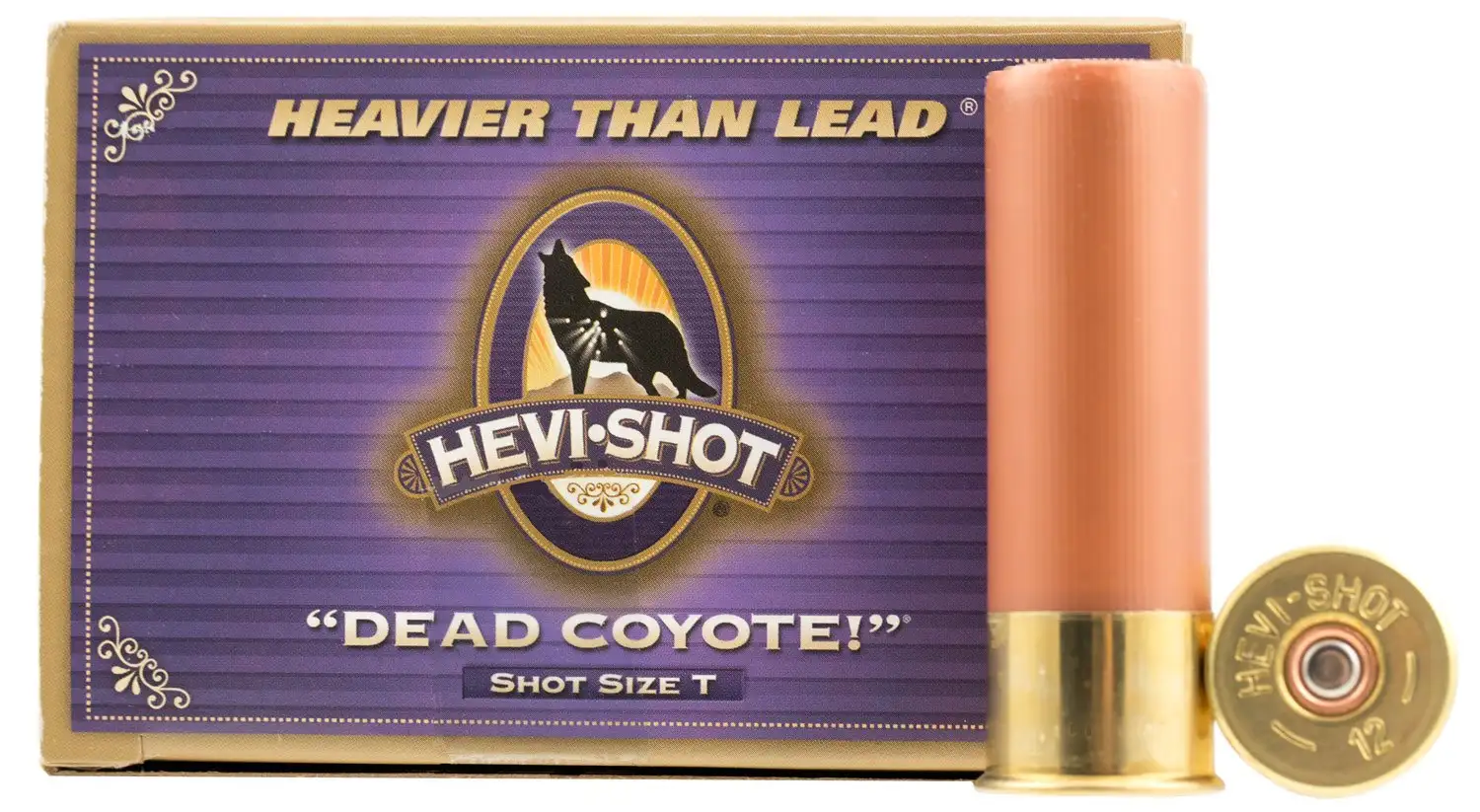 Pauliepistols.com 4 Hevi-Shot Dead Coyote 3" 12 Gauge Ammo T, 10/box - 43030