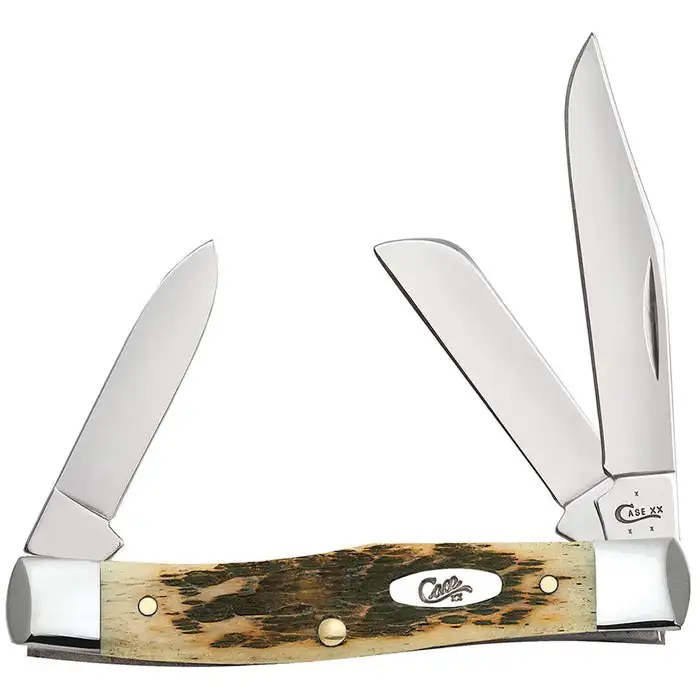 Case Stockman Medium Folding Knife Clip Point/Sheepsfoot/Pen, Amber - 00079 Case Stockman Medium Folding Knife Clip Point/Sheepsfoot/Pen, Amber - 00079