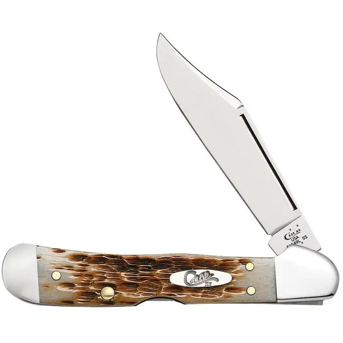 Case CopperLock Pocket Folding Knife Amber Handle and Precise Clip Point Blade - 00133 Case CopperLock Pocket Folding Knife Amber Handle and Precise Clip Point Blade - 00133
