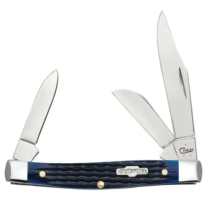 Case Stockman Medium Folding Knife Clip Point/Sheepsfoot/Pen, Blue - 02806 Case Stockman Medium Folding Knife Clip Point/Sheepsfoot/Pen, Blue - 02806