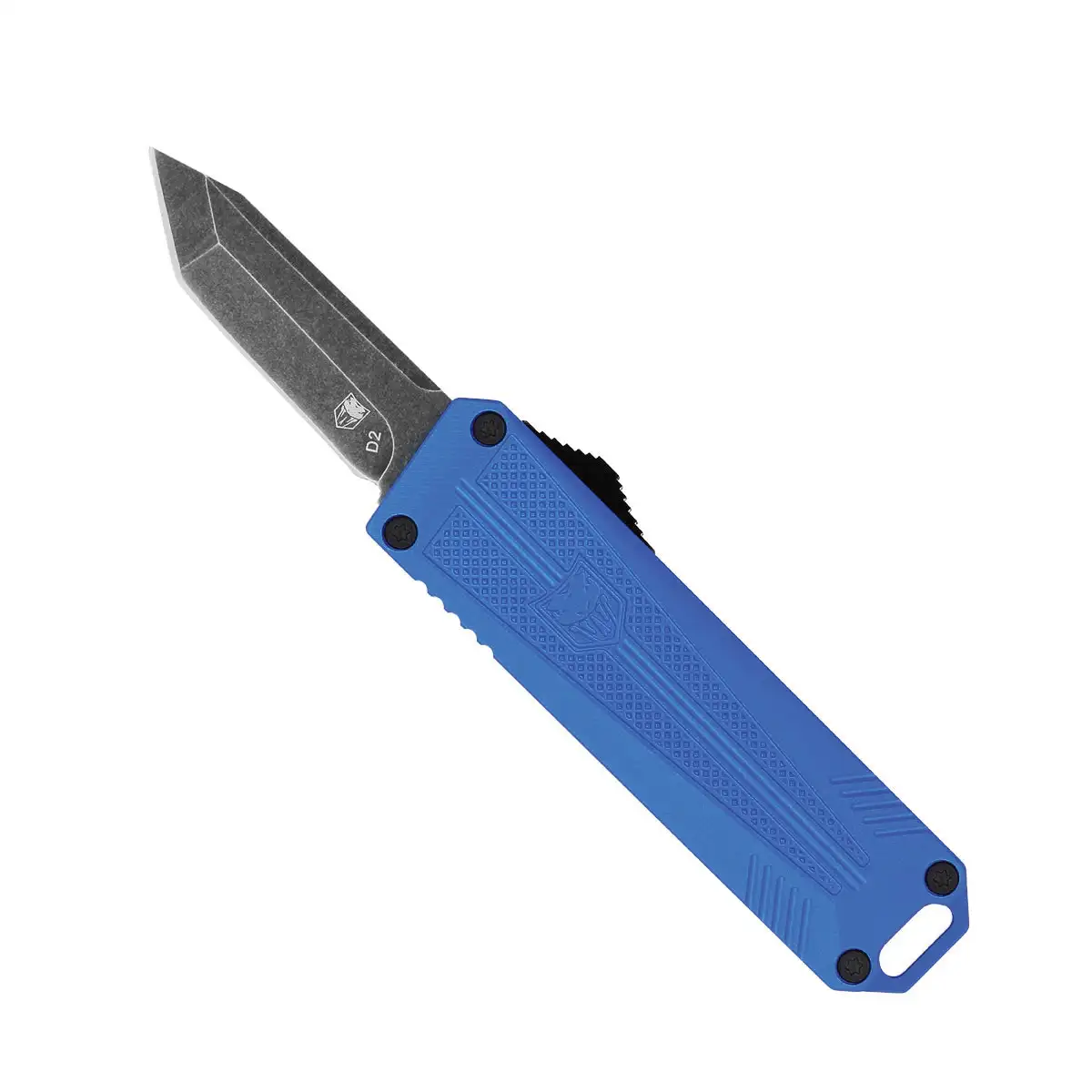 CobraTec Knives California OTF Plain Knife Tanto, Blue - CALI929TBBLUTNS CobraTec Knives California OTF Plain Knife Tanto, Blue - CALI929TBBLUTNS