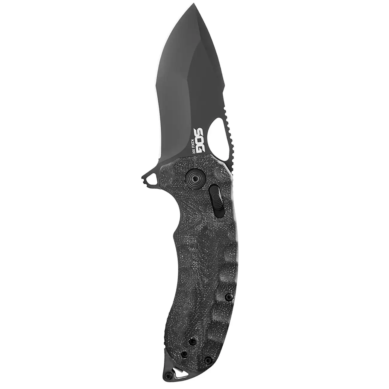 SOG Knives Kiku XR - Blackout Tanto Folding Knife, 3.03", Black - 12-27-02-57 SOG Knives Kiku XR - Blackout Tanto Folding Knife, 3.03", Black - 12-27-02-57