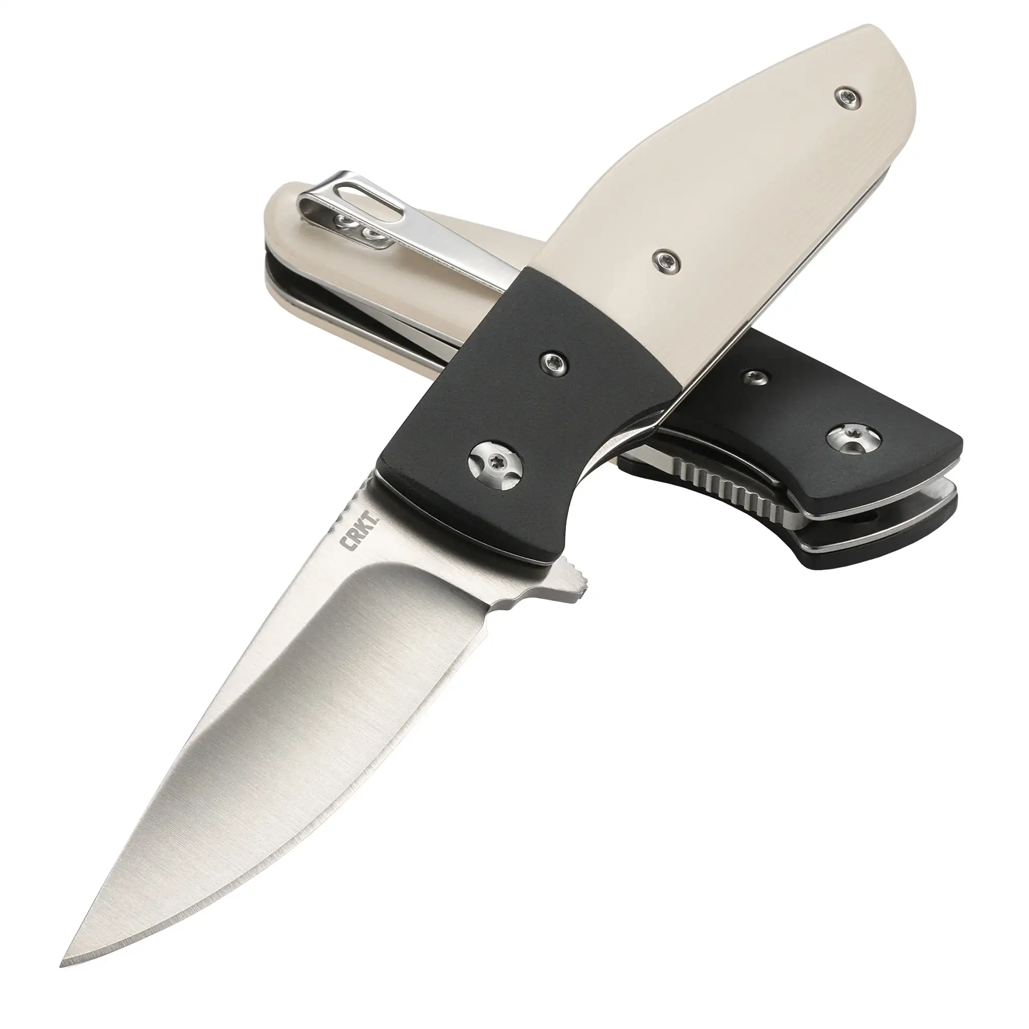 CRKT Cerfew White Folding Knife/Assisted Silver Plain 3.1" 2867 8Cr13MoV CRKT Cerfew White Folding Knife/Assisted Silver Plain 3.1" 2867 8Cr13MoV