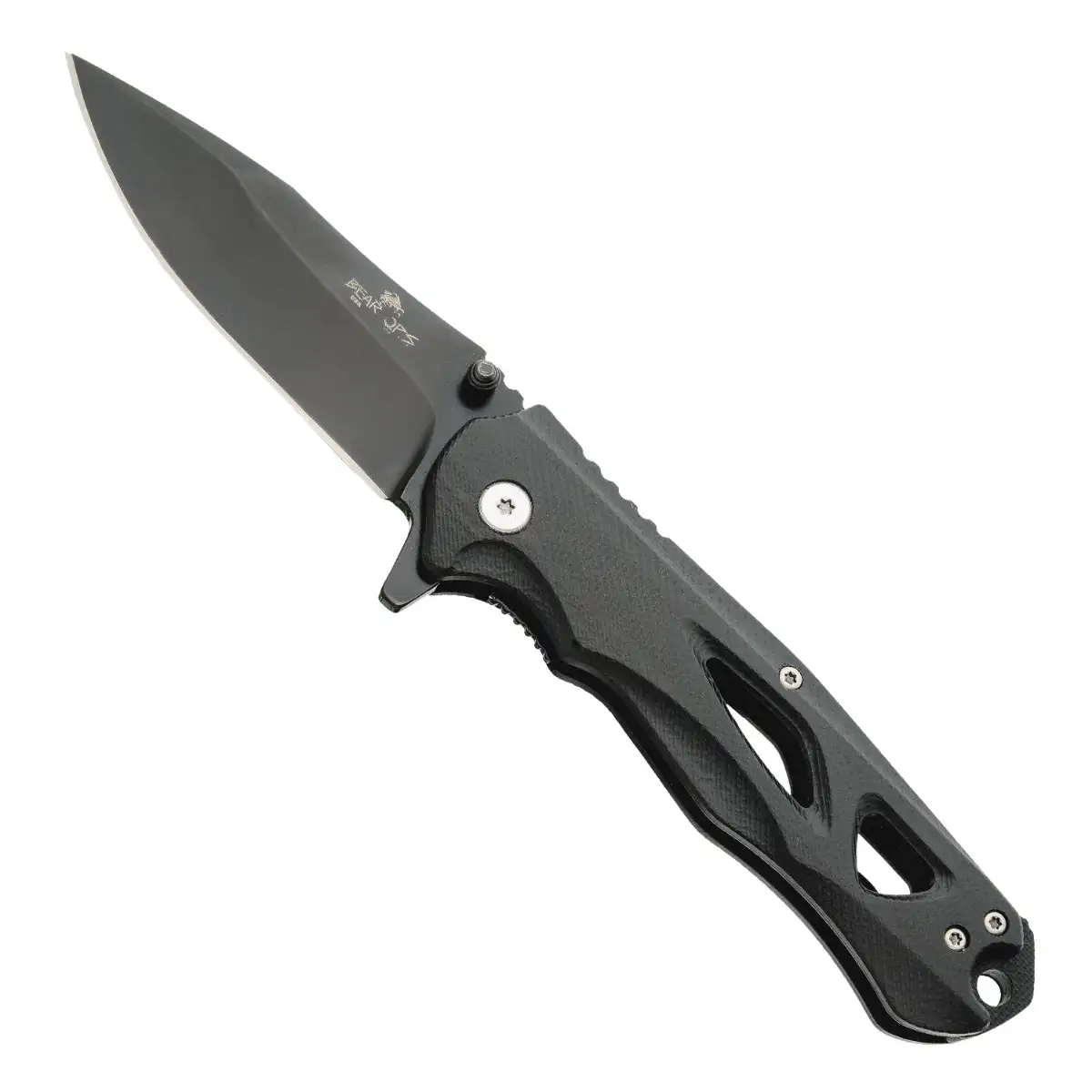 Bear & Son 4 1/4" Bear Swipe IV, Black and Green - A-400-B4-B Bear & Son 4 1/4" Bear Swipe IV, Black and Green - A-400-B4-B